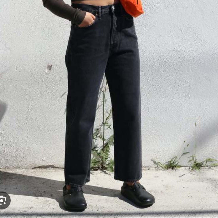 Agolde Black 90s High-Rise Straight Jeans